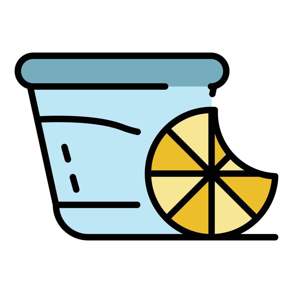 whisky citron- glas ikon Färg översikt vektor
