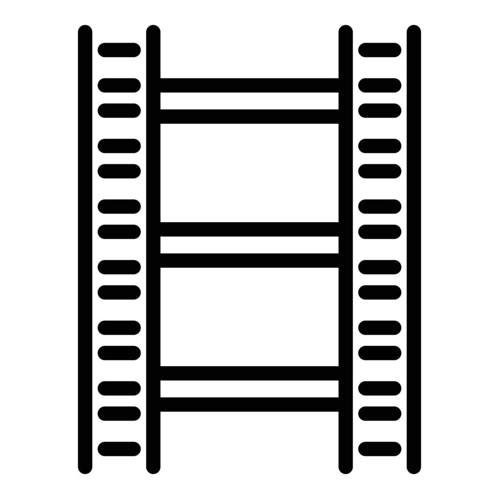 Hochzeitsfilm-Fotosymbol, Umrissstil vektor