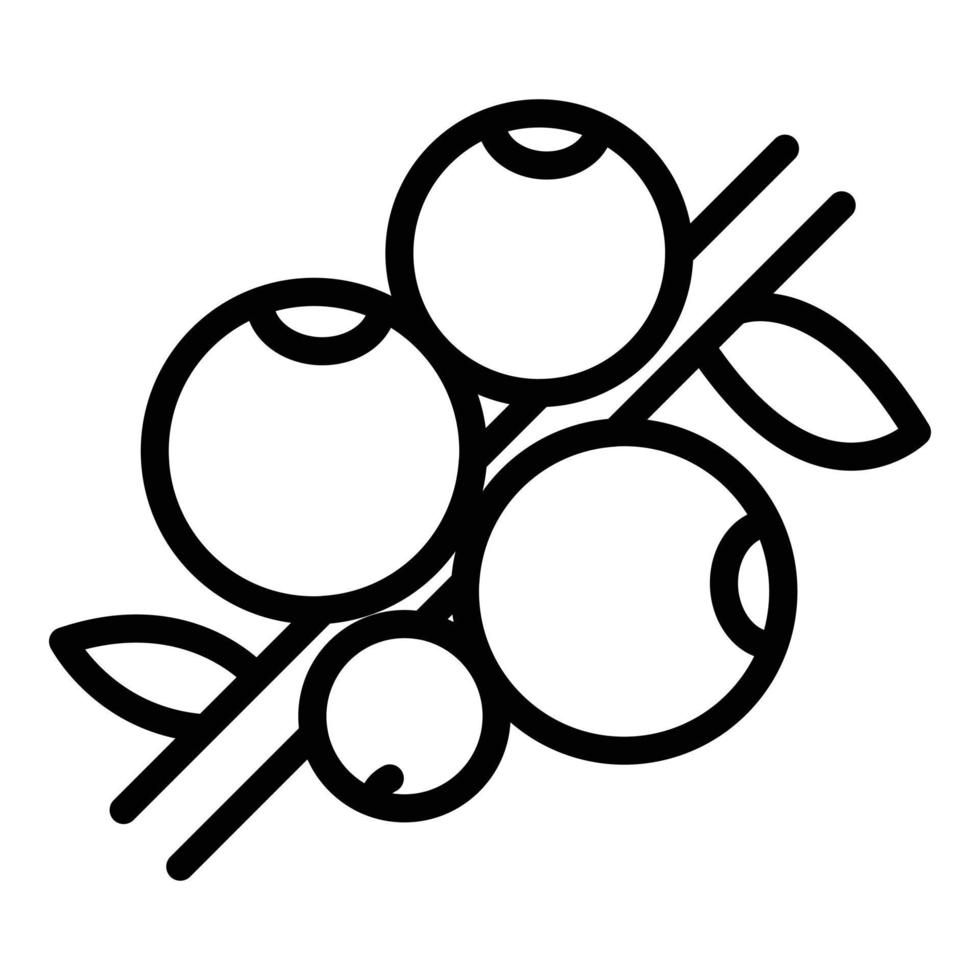 Superfood-Beeren-Symbol, Umrissstil vektor