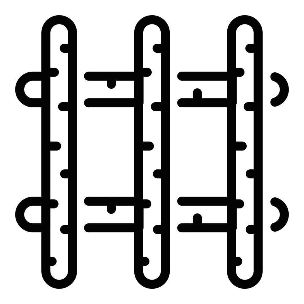 Holzzaun-Symbol, Umrissstil vektor