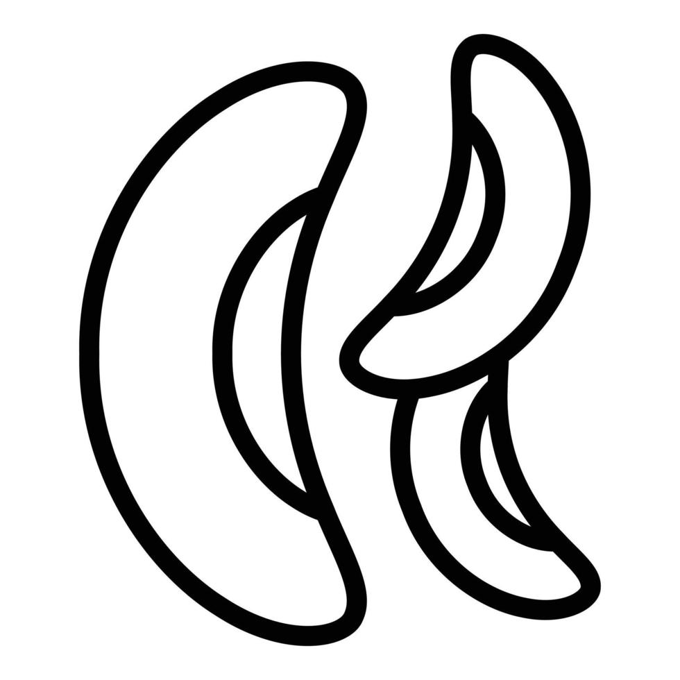 Kidney-Bohnen-Symbol, Umrissstil vektor