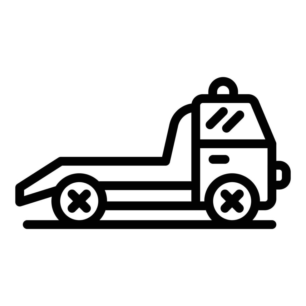 Service-Abschleppwagen-Symbol, Umrissstil vektor