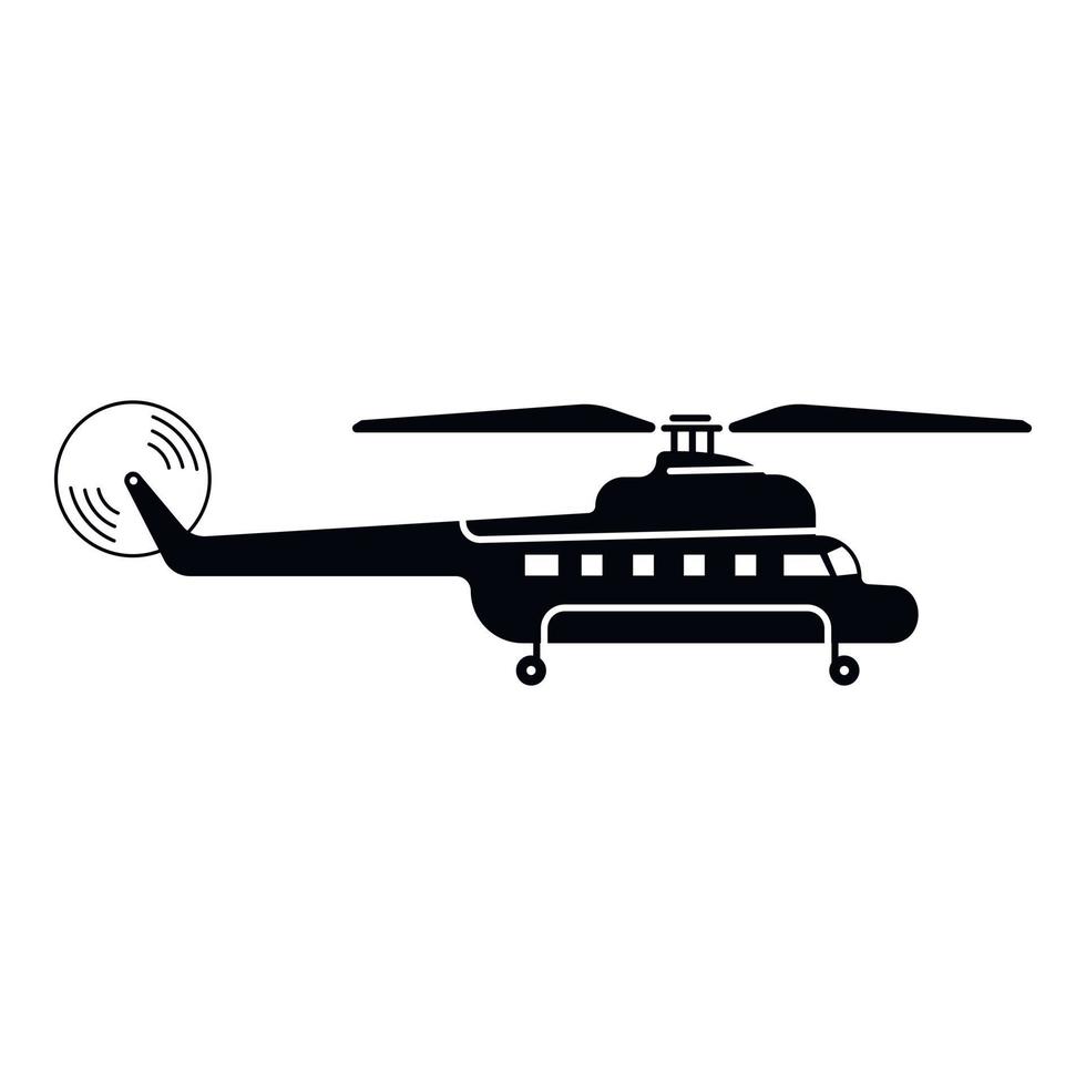 frakt helikopter ikon, enkel stil vektor