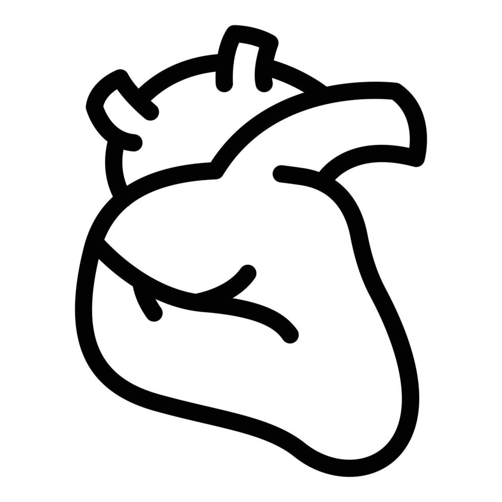 Symbol für menschliches Herz, Umrissstil vektor