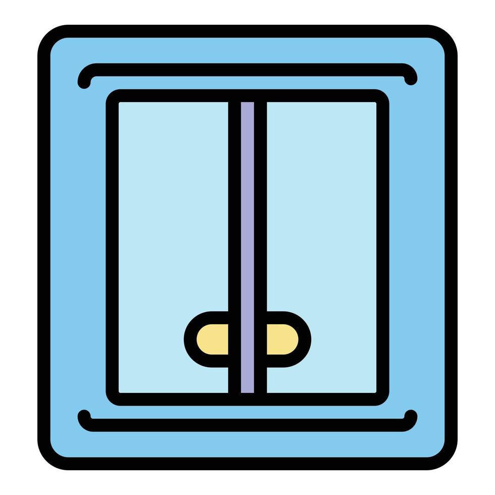 Farbe des Umrissvektors für das Symbol des elektrischen Lichtschalters vektor