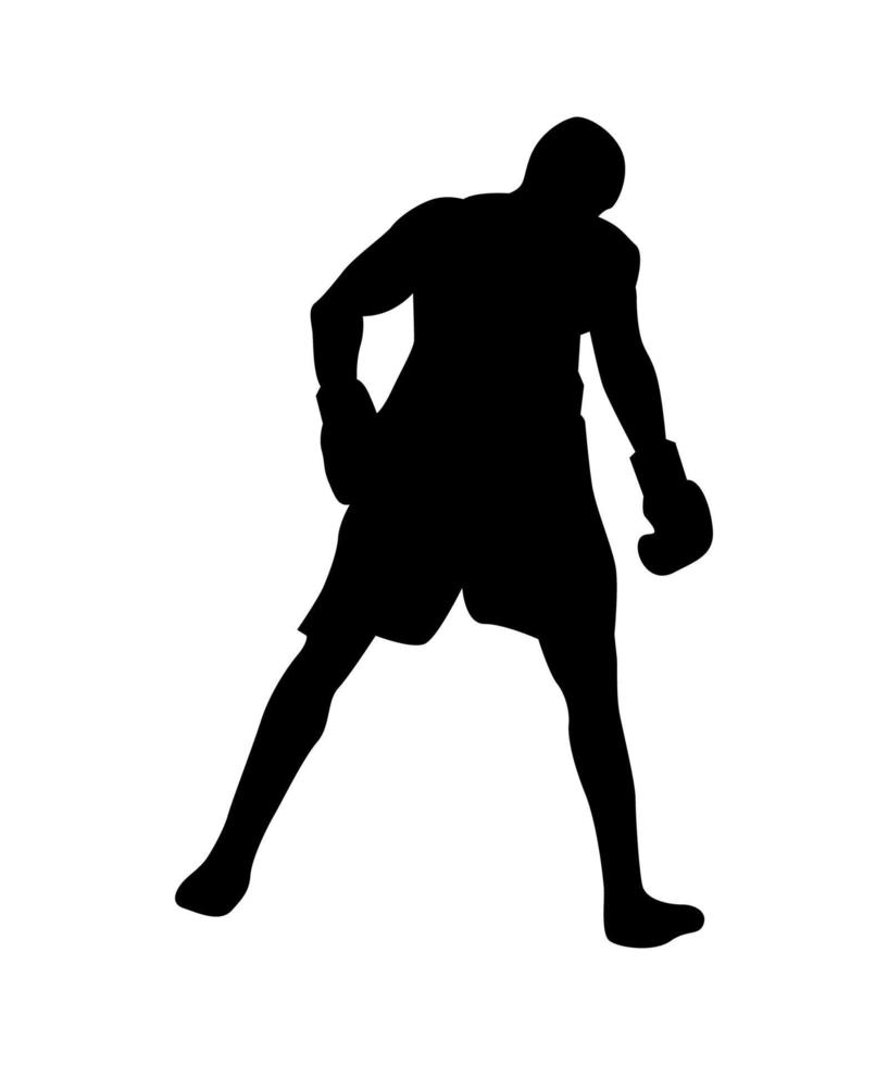 Vektor-Illustration der Boxer-Silhouette vektor