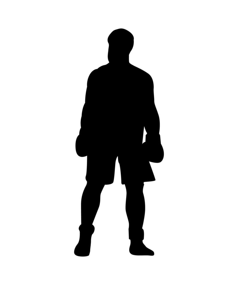 Vektor-Illustration der Boxer-Silhouette vektor