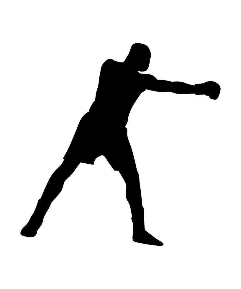 Vektor-Illustration der Boxer-Silhouette vektor