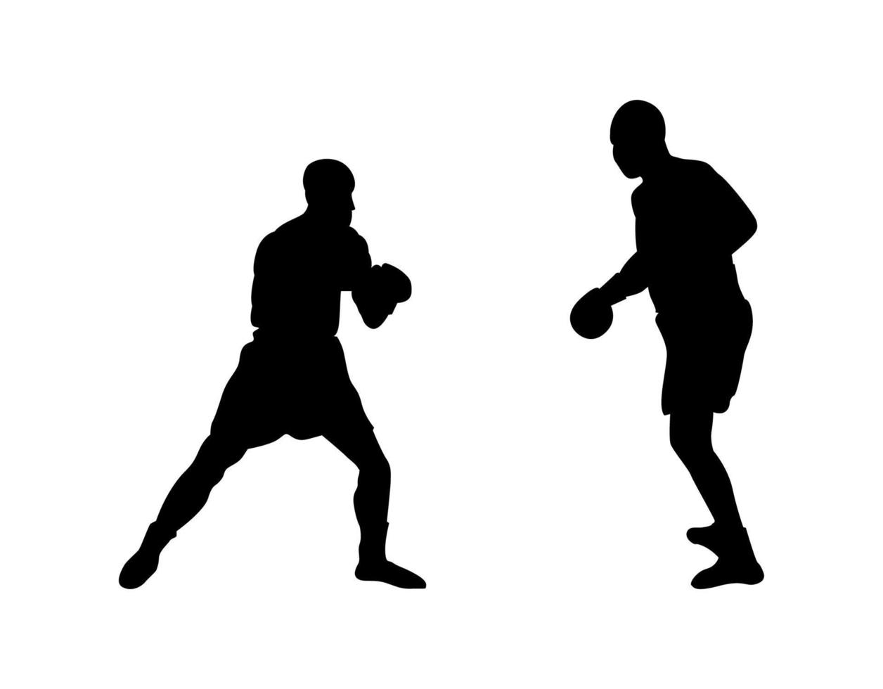 Vektor-Illustration der Boxer-Silhouette vektor