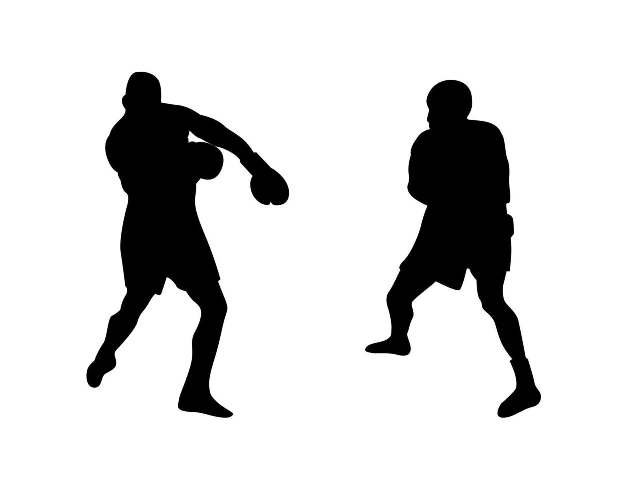 Vektor-Illustration der Boxer-Silhouette vektor