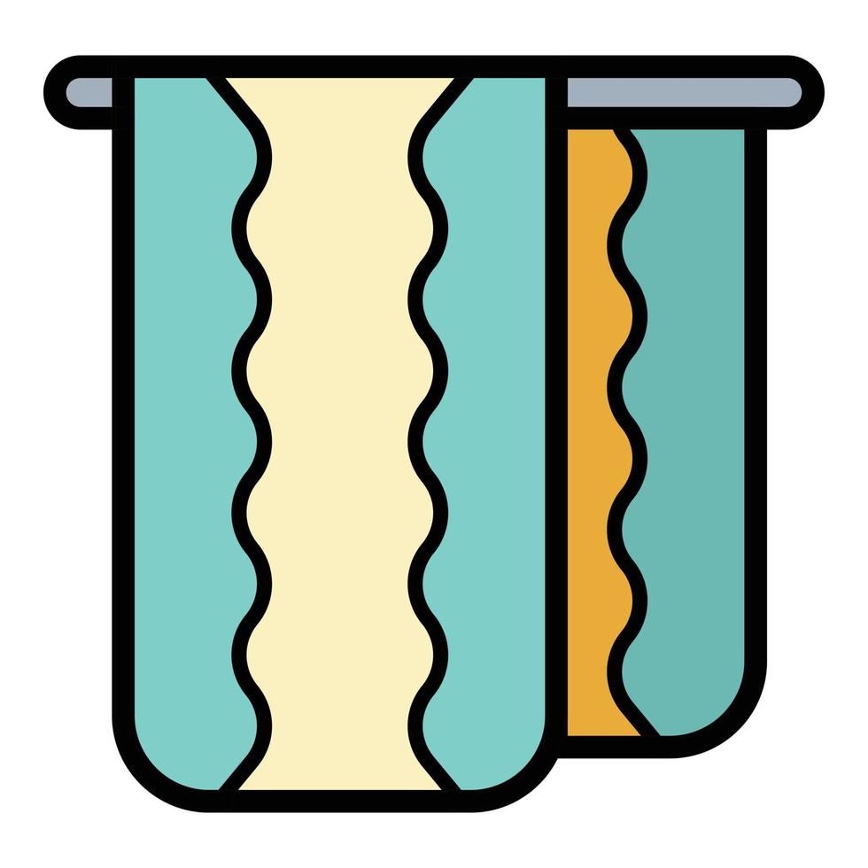 massage handduk ikon Färg översikt vektor