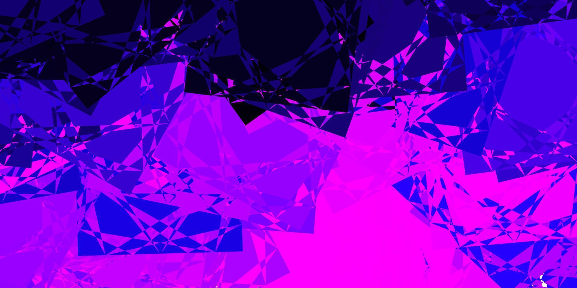 hellpurpurner, rosa Vektorhintergrund mit Dreiecken. vektor