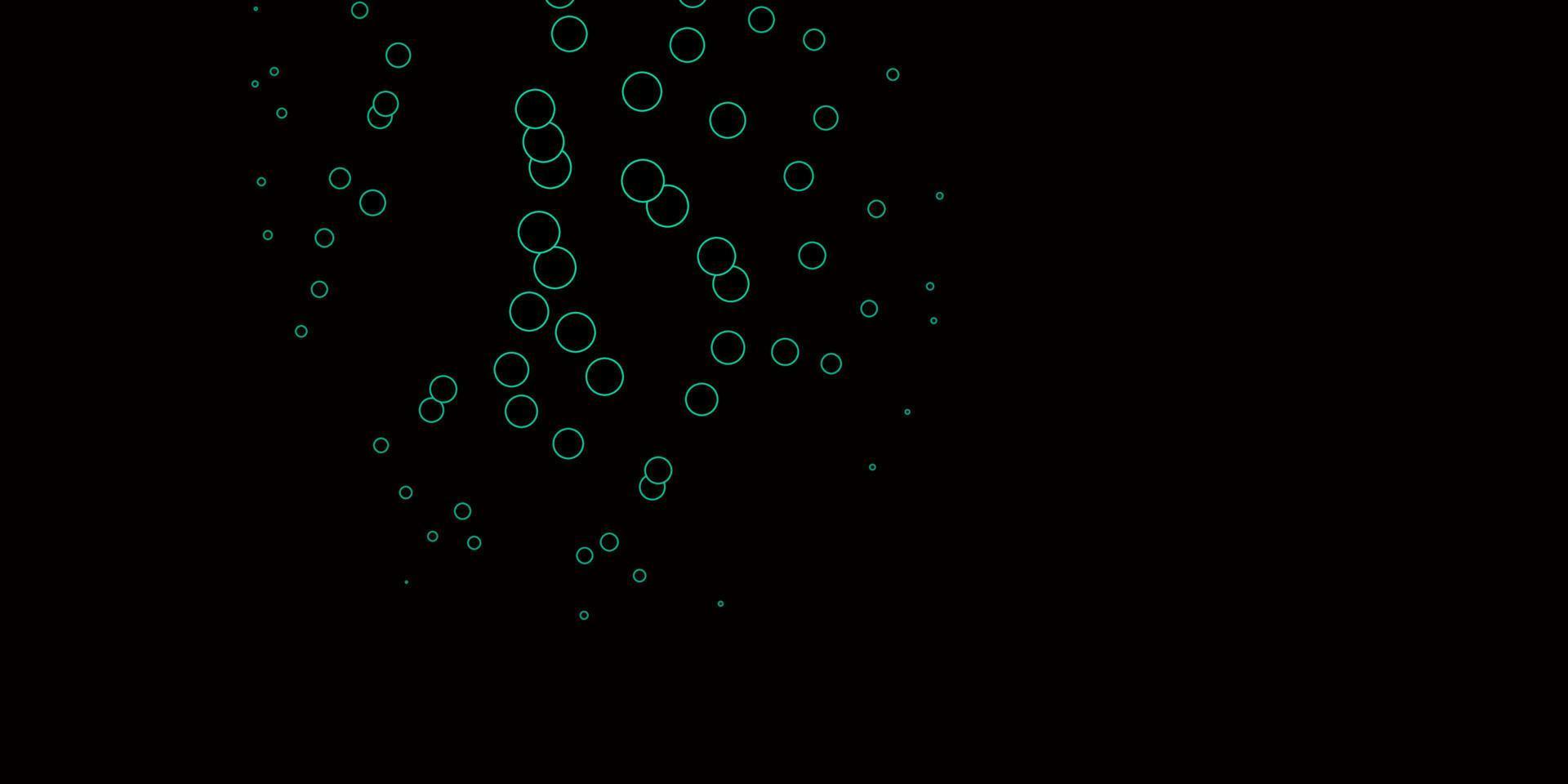 dunkelgrünes Vektorlayout mit Kreisformen. vektor