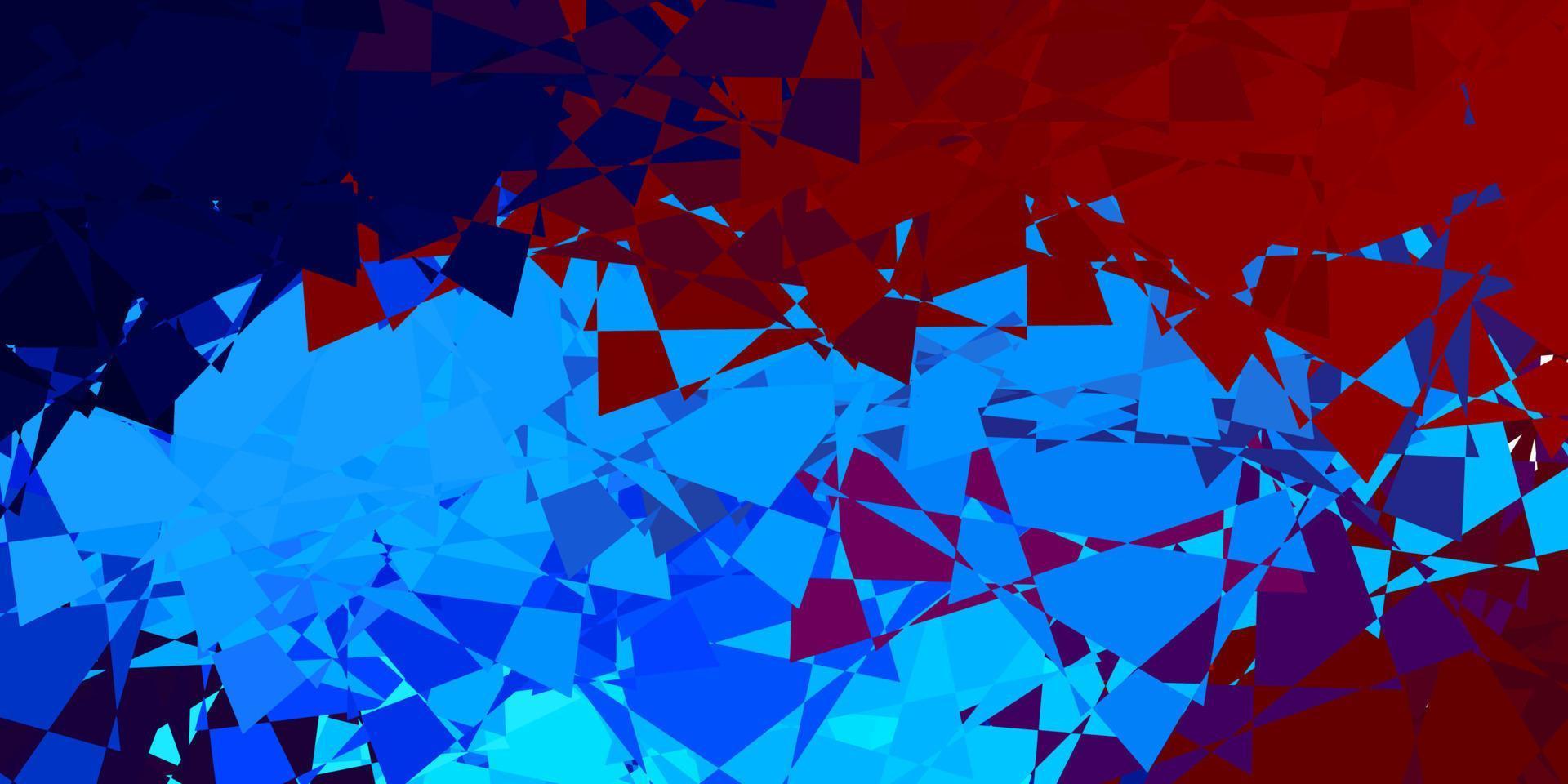 hellblaues, rotes Vektorlayout mit Dreiecksformen. vektor