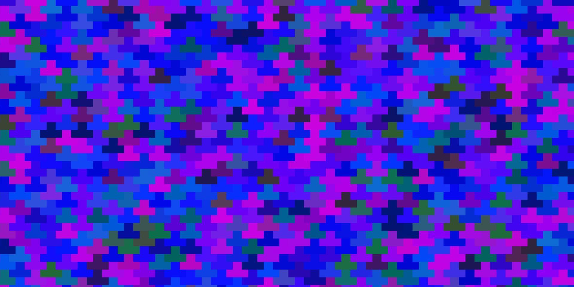dunkelrosa, blauer Vektorhintergrund mit Rechtecken. vektor