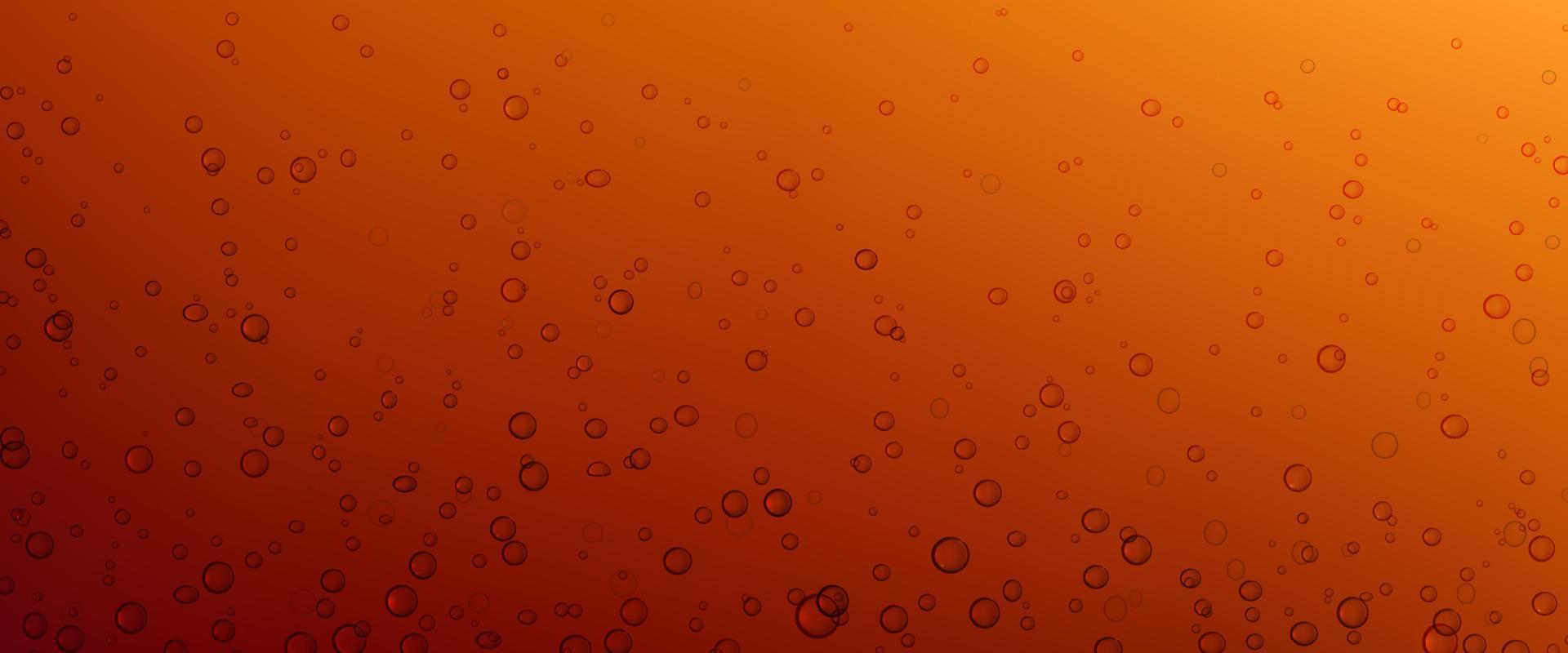 luft bubblor av cola, soda dryck eller öl textur vektor