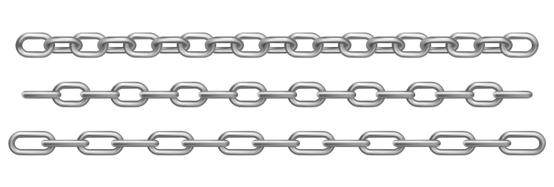 Vektor realistische Chrommetallketten