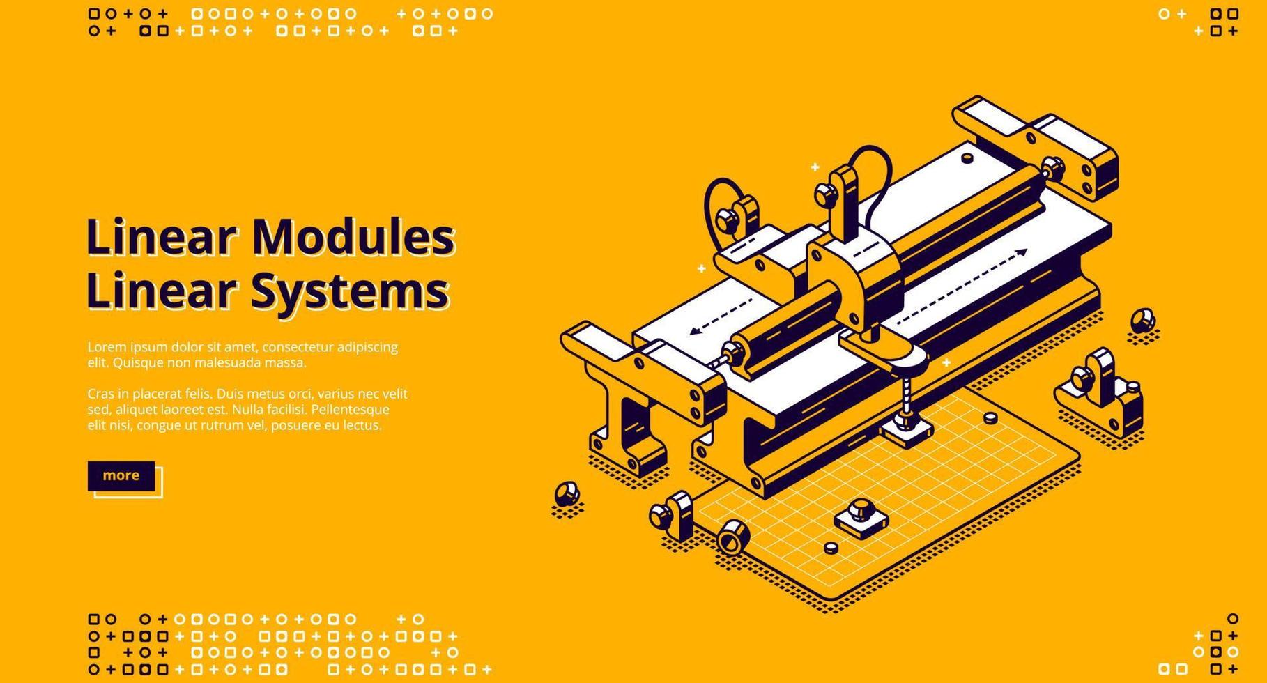 Vektor-Landing-Page von linearen Modulen vektor