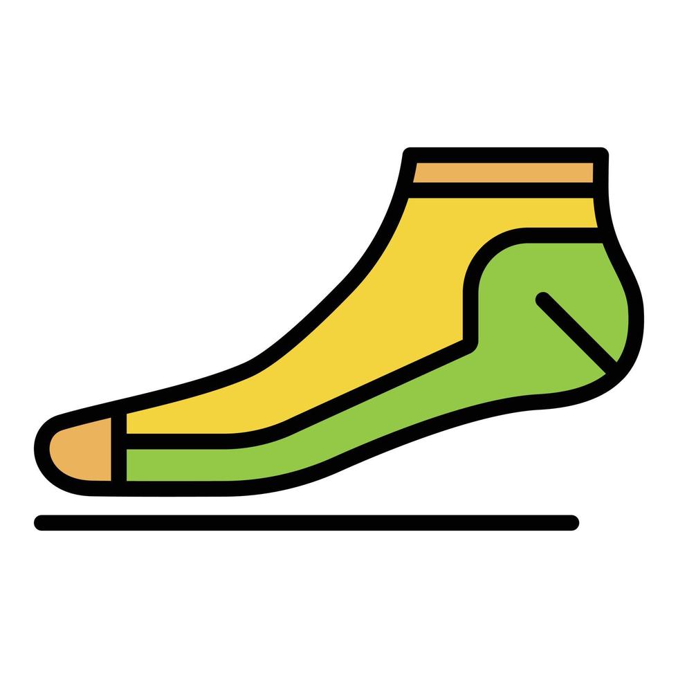 Laufsocken-Symbol Farbumrissvektor vektor