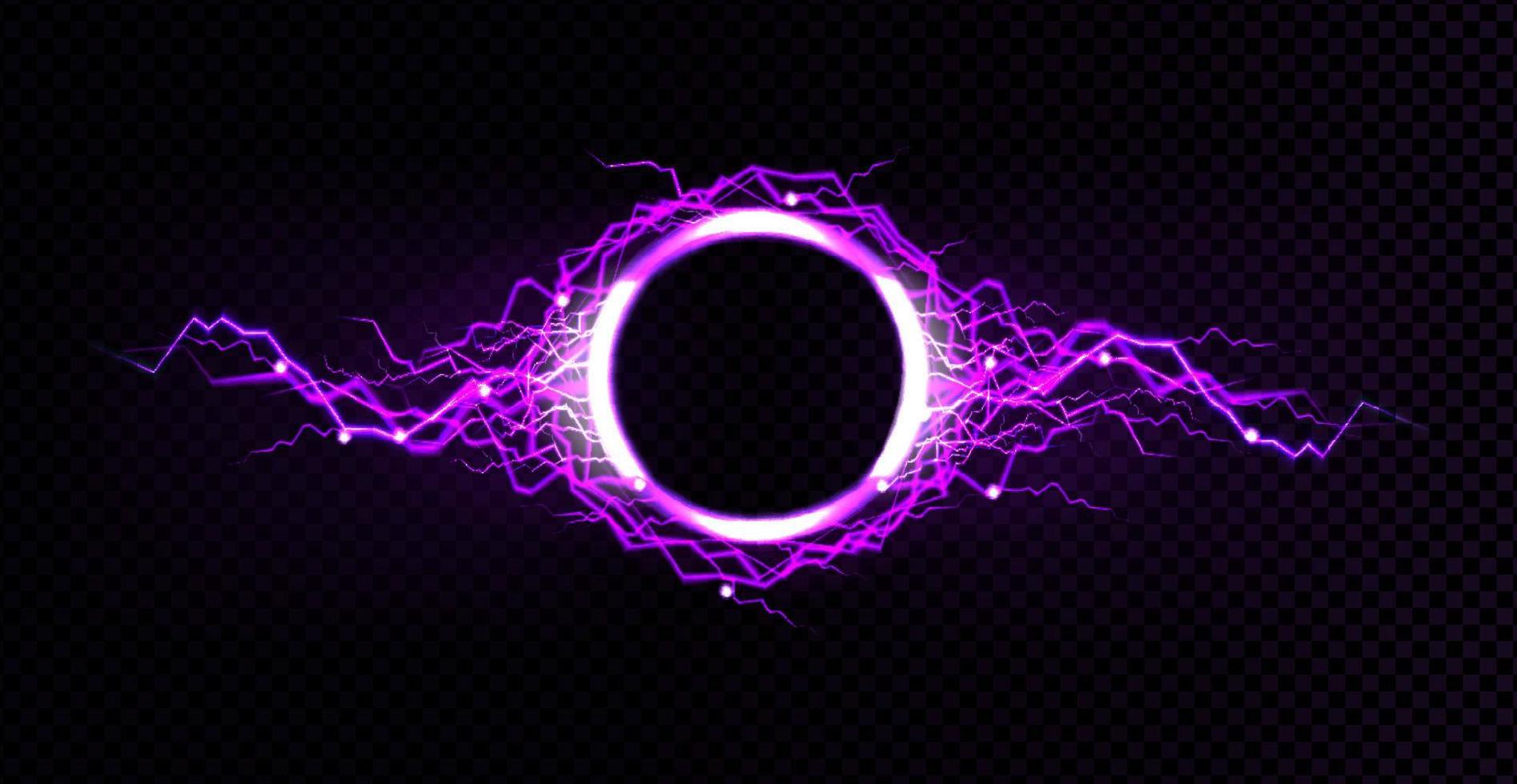 elektrisk cirkel ram med blixt- ansvarsfrihet vektor