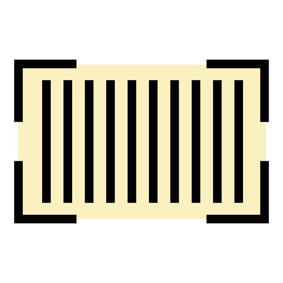 Barcode-Scan-Symbol Farbumrissvektor vektor