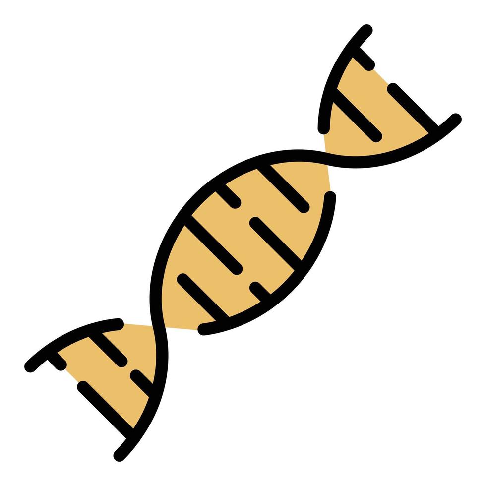 DNA-Symbol Farbumrissvektor vektor