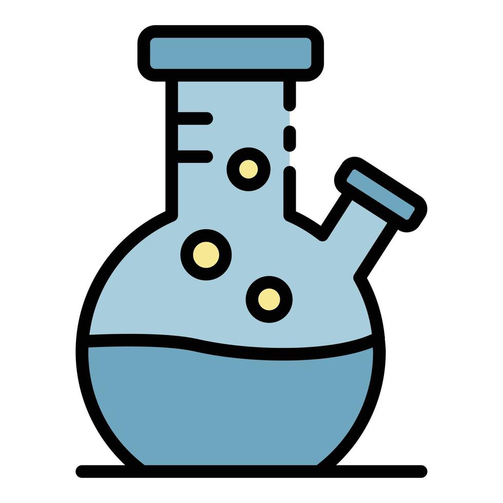 laboratorium flaska ikon Färg översikt vektor