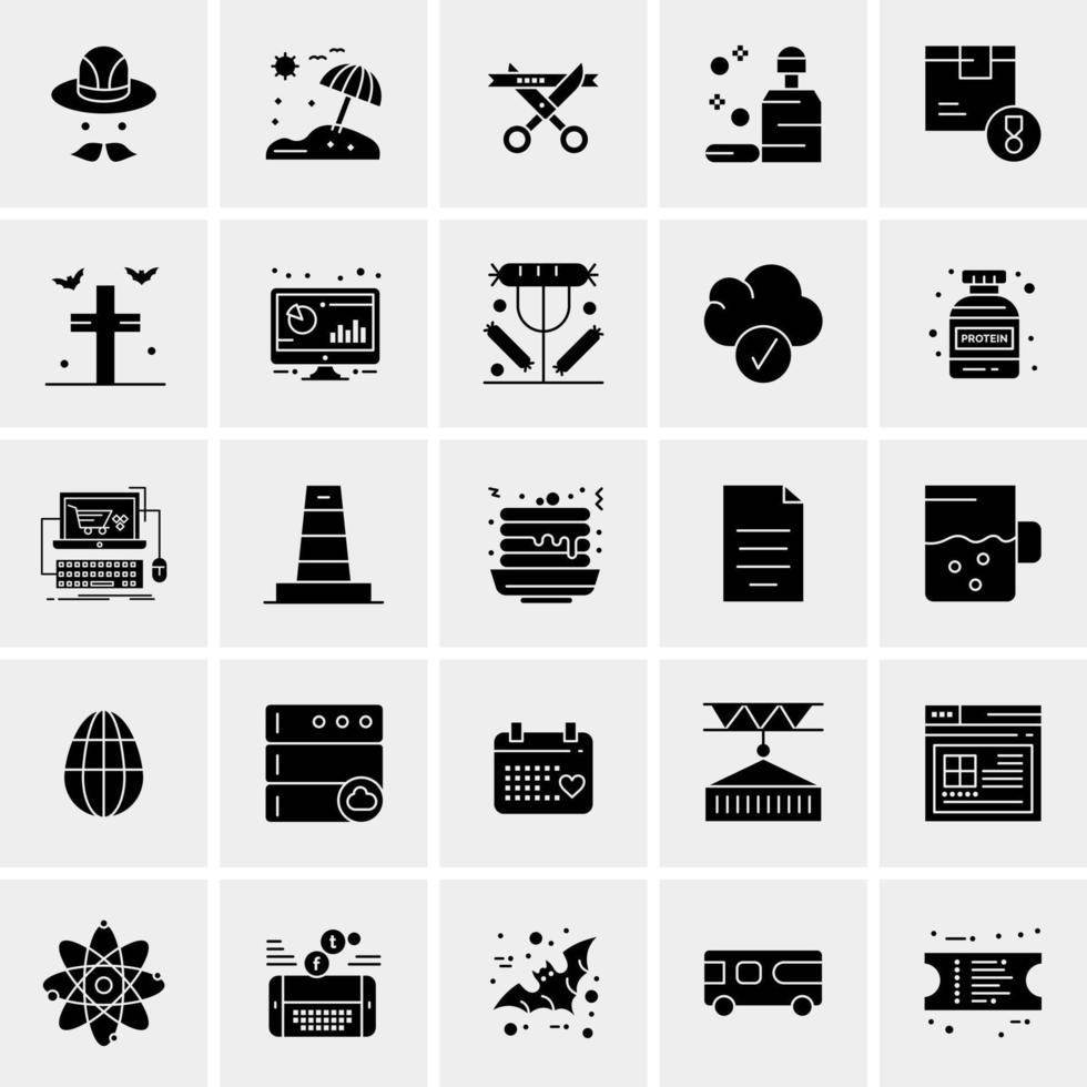 25 universelle Business-Icons Vektor kreative Icon-Illustration zur Verwendung in Web- und Mobilprojekten