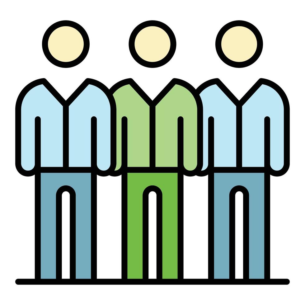 företags- människor grupp ikon Färg översikt vektor