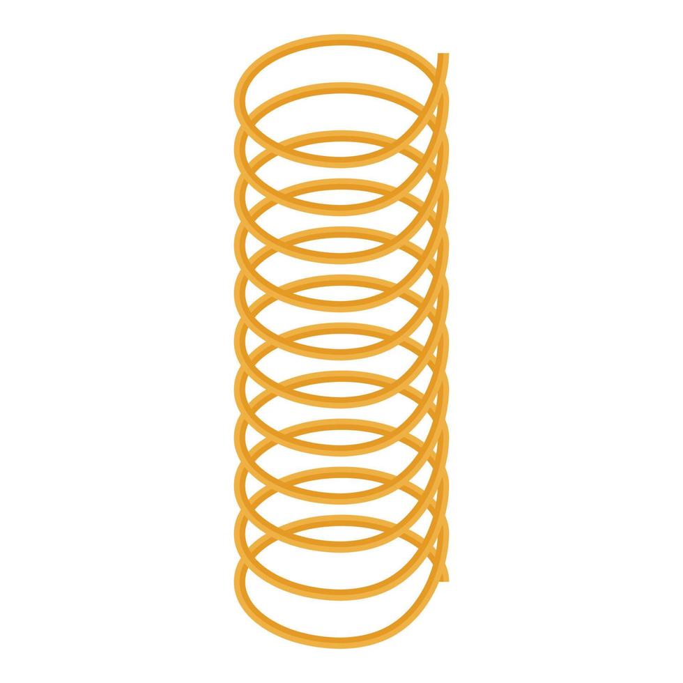 Kurvenspulensymbol, isometrischer Stil vektor