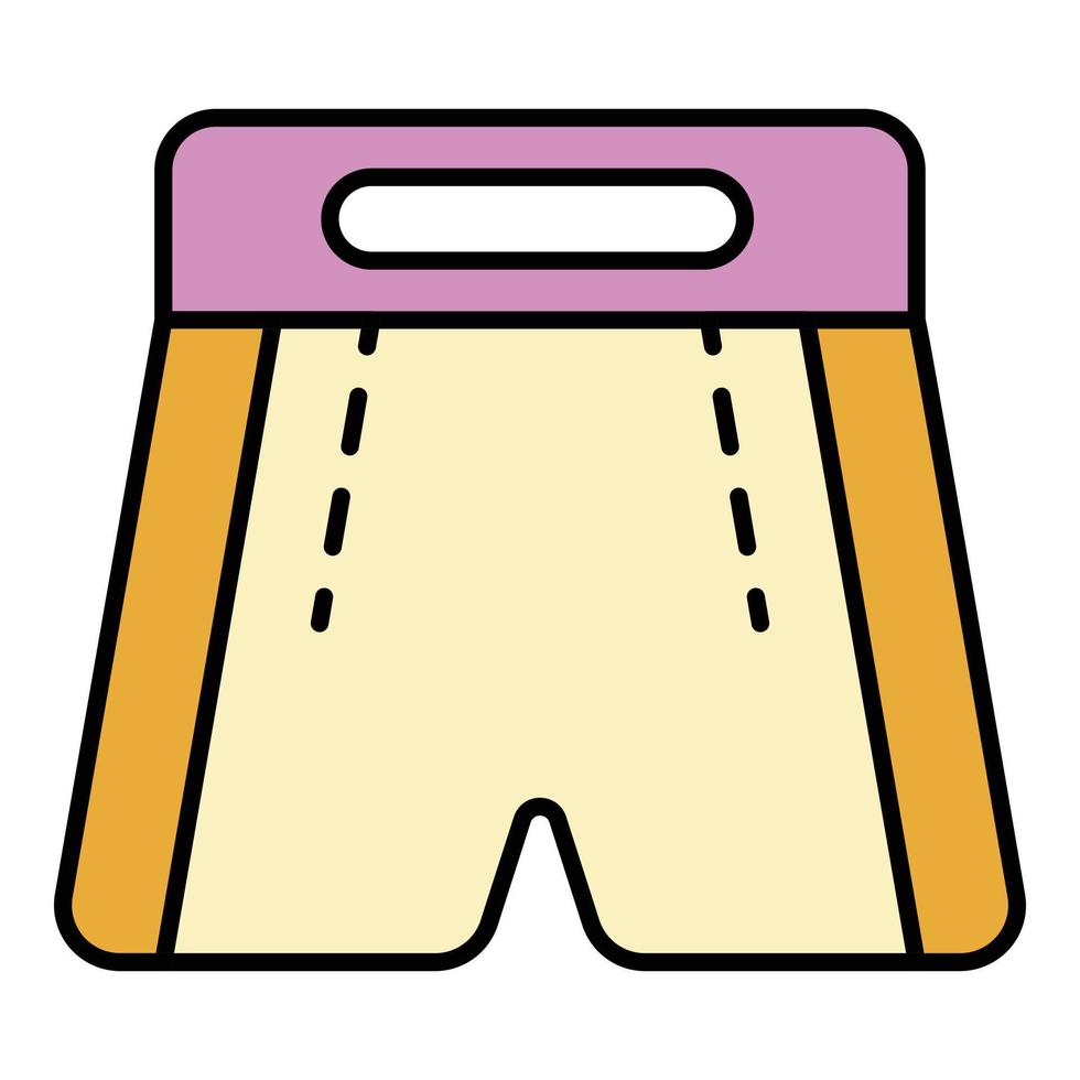 boxning shorts ikon Färg översikt vektor