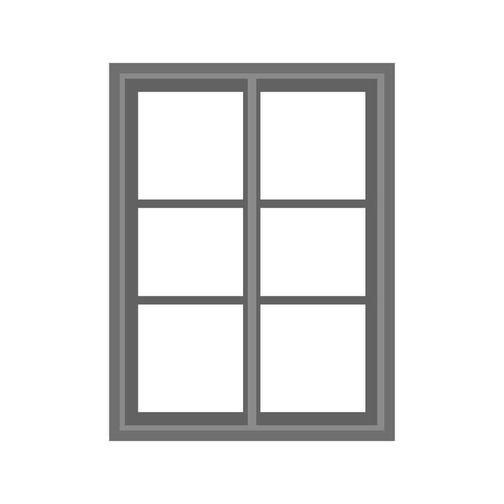 Fenster flaches Graustufensymbol vektor