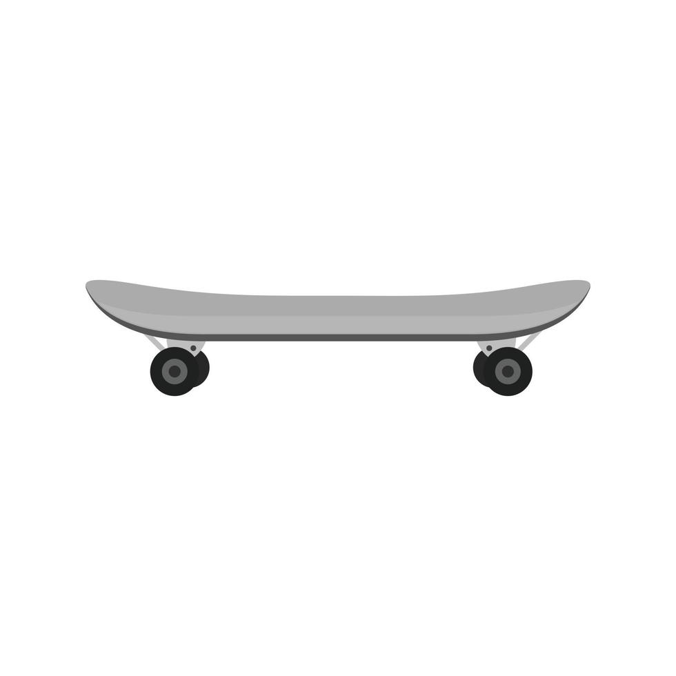 Skateboard flaches Graustufen-Symbol vektor