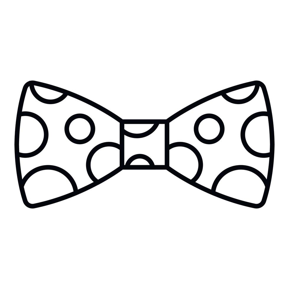 polka rosett slips ikon, översikt stil vektor