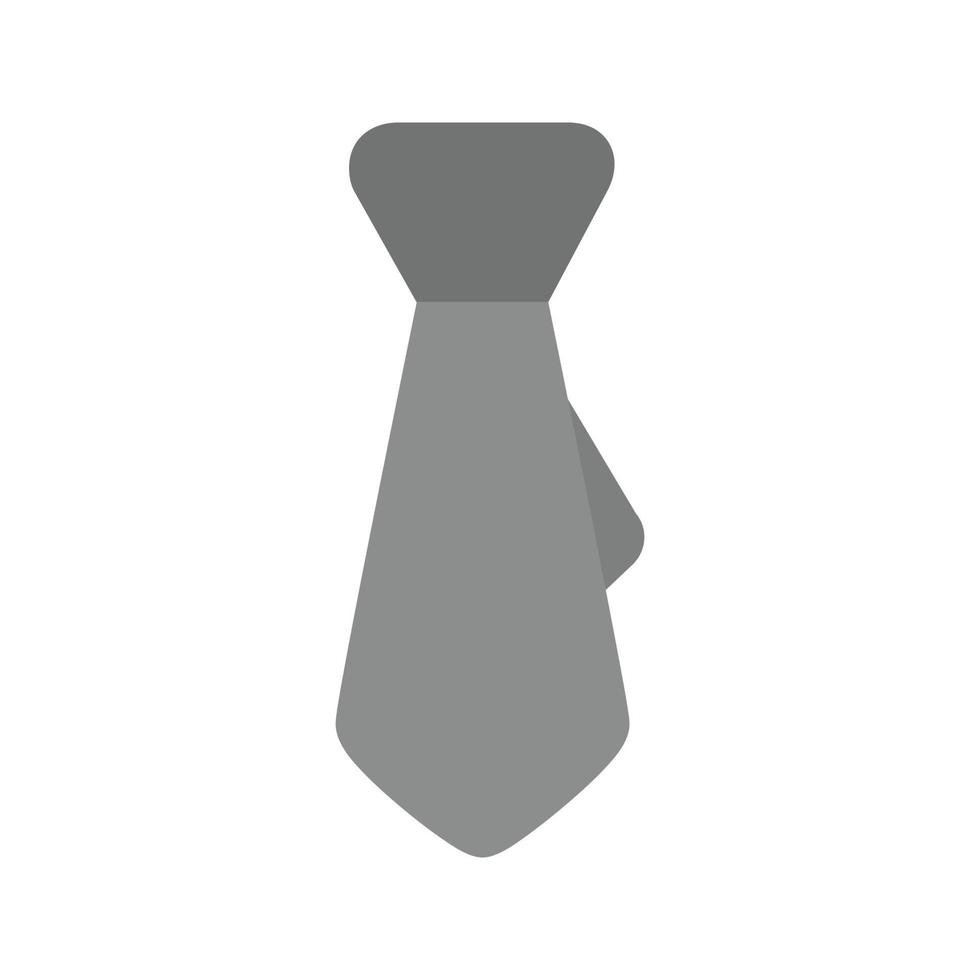 Business-Krawatte flaches Graustufen-Symbol vektor
