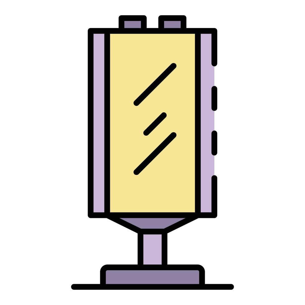 Lightbox Panel Symbol Farbe Umriss Vektor