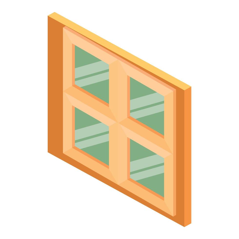 Plastikfenster-Symbol, isometrischer Stil vektor