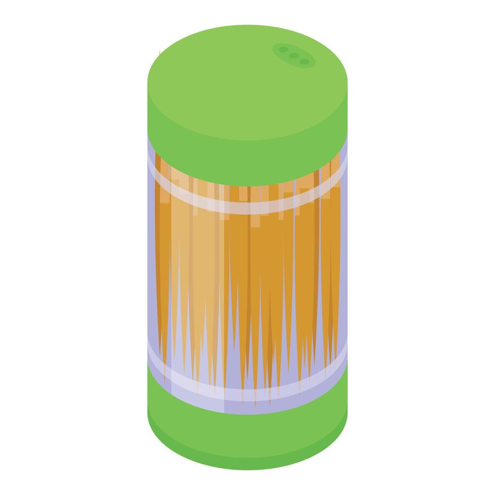 Zahnstocher-Plastikbox-Symbol, isometrischer Stil vektor