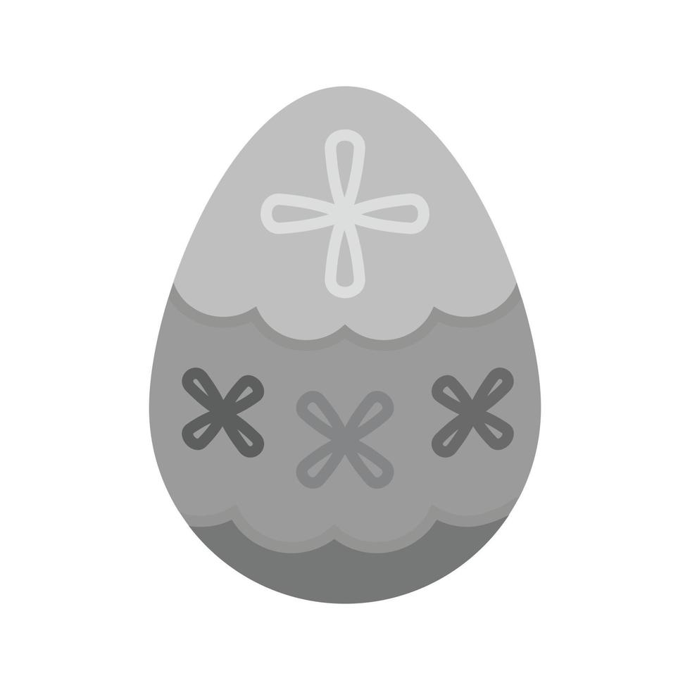 påsk ägg ii platt gråskale ikon vektor