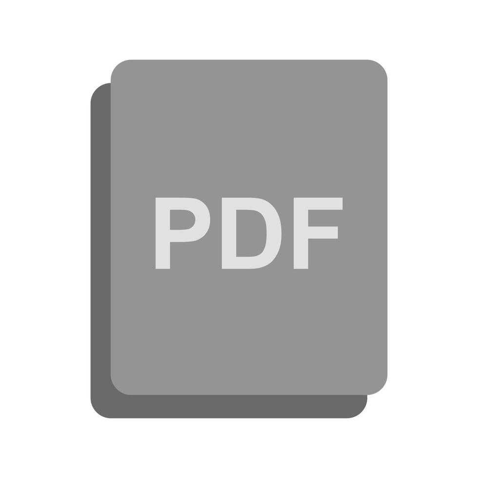 bild som pdf platt gråskale ikon vektor