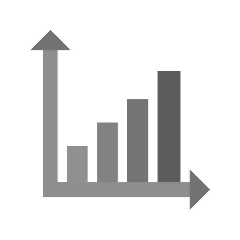 Statistische Analyse flaches Graustufensymbol vektor