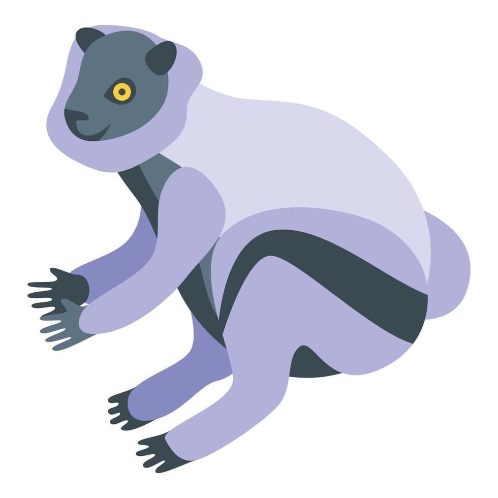 fauna lemur ikon, isometrisk stil vektor