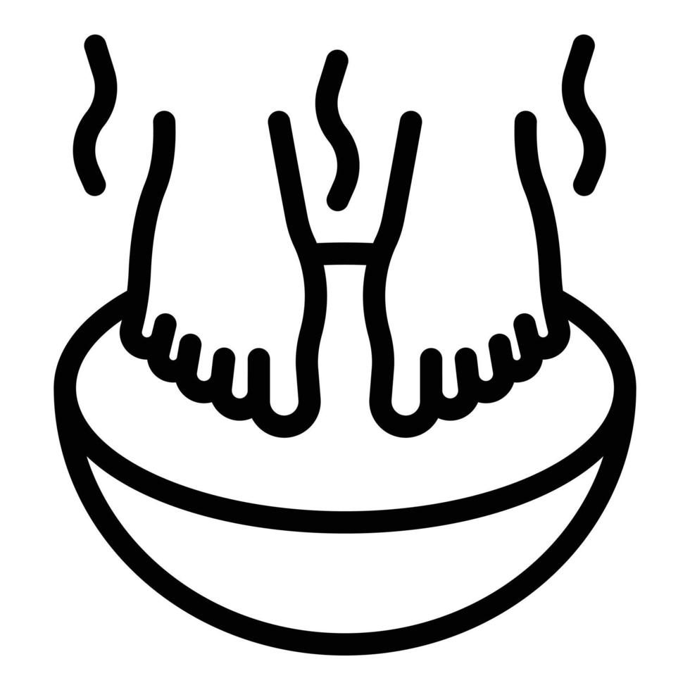 Fußreinigungssymbol, Umrissstil vektor
