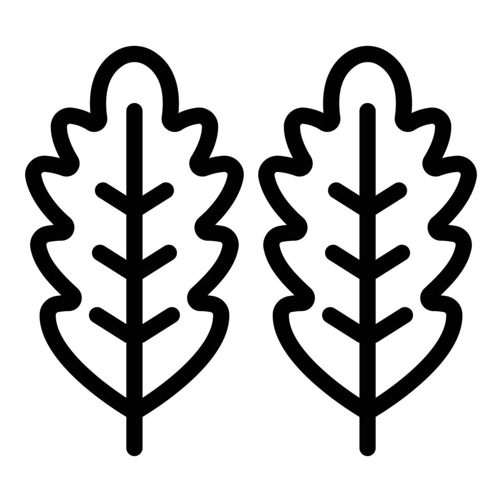 Bio-Rucola-Symbol, Umrissstil vektor