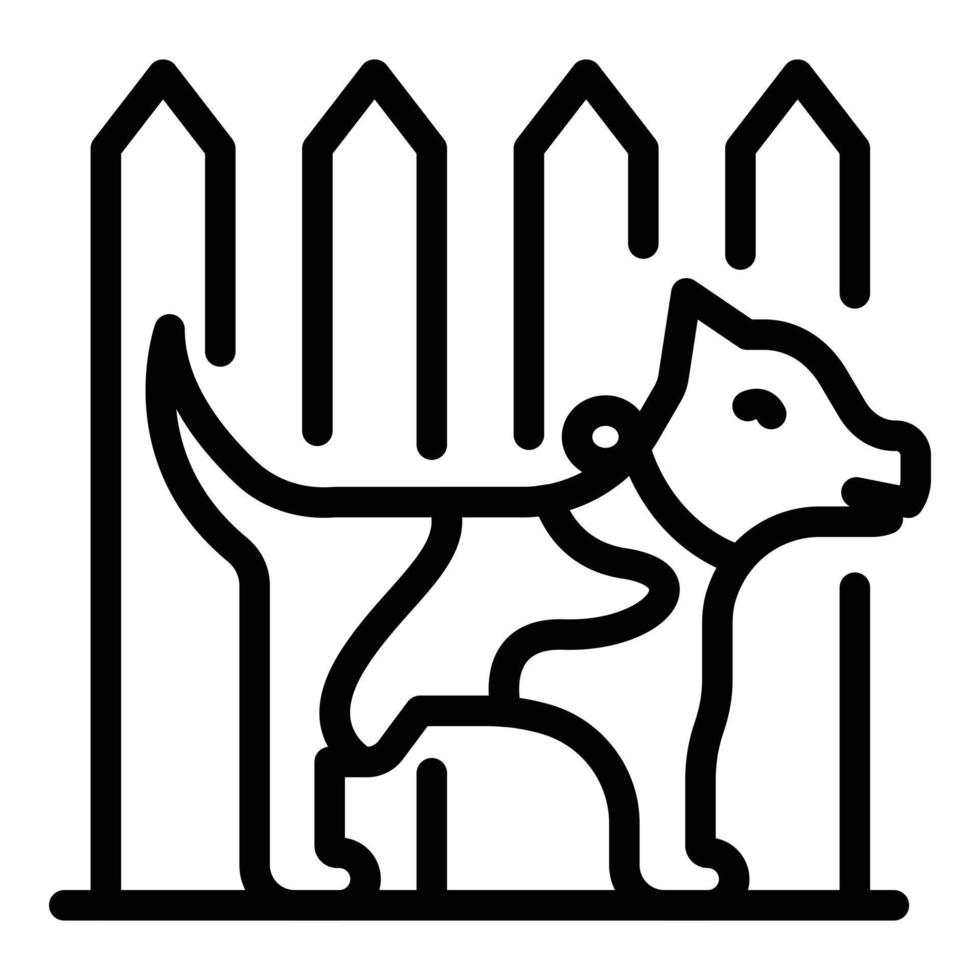Bauernhof-Hund-Symbol, Umriss-Stil vektor
