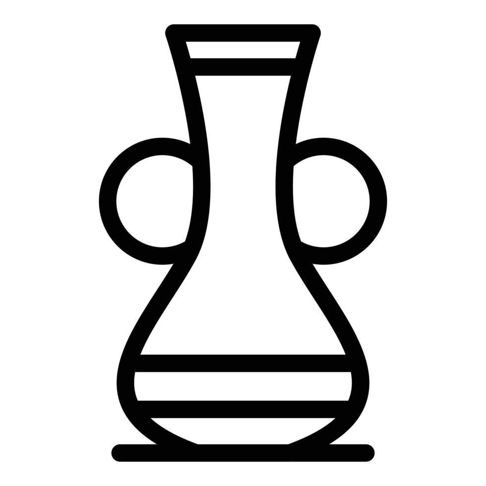 Vase Amphora-Symbol, Umrissstil vektor