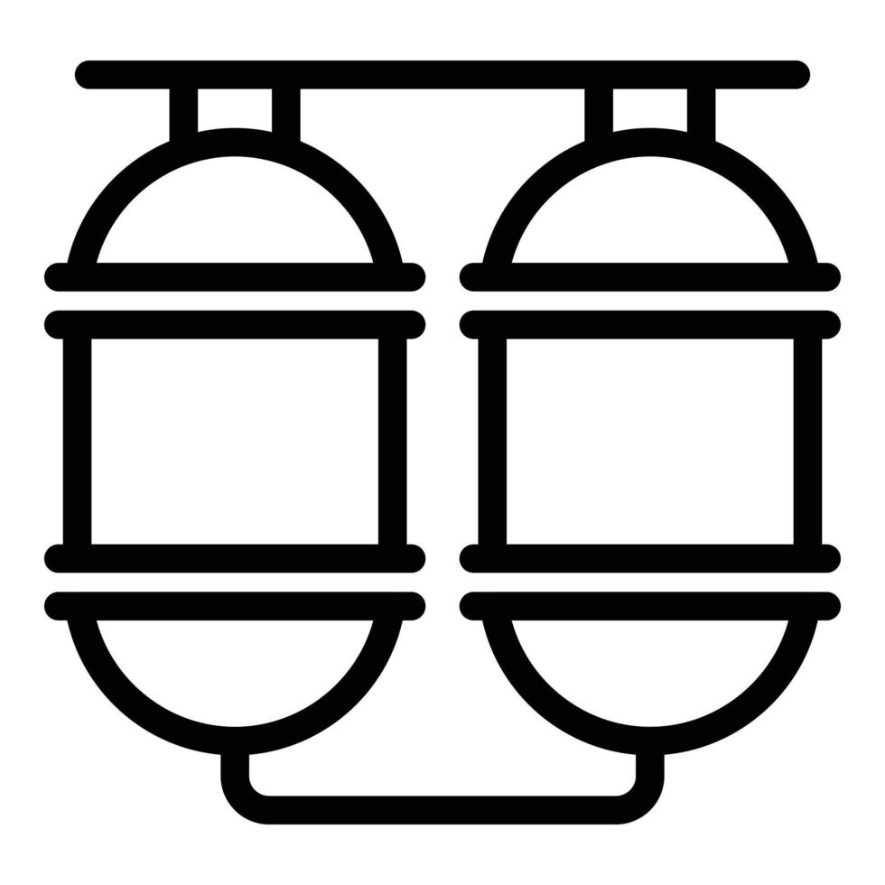 Symbol für Rohmilchbehälter, Umrissstil vektor