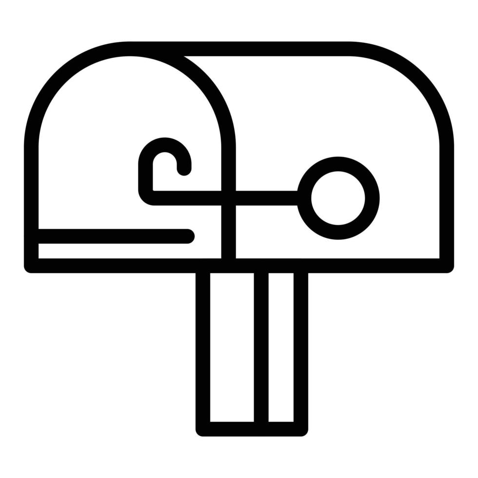 posta låda ikon, översikt stil vektor