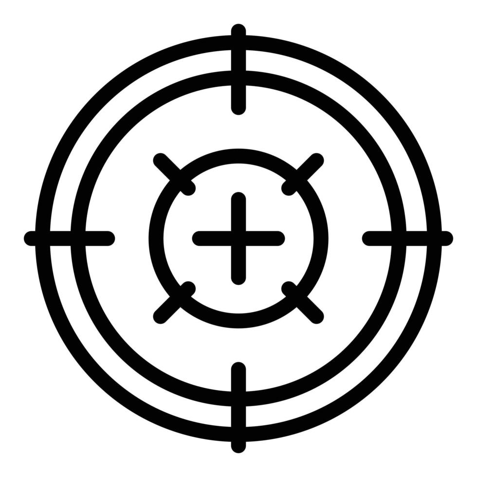 Zielfernrohr-Symbol, Umrissstil vektor