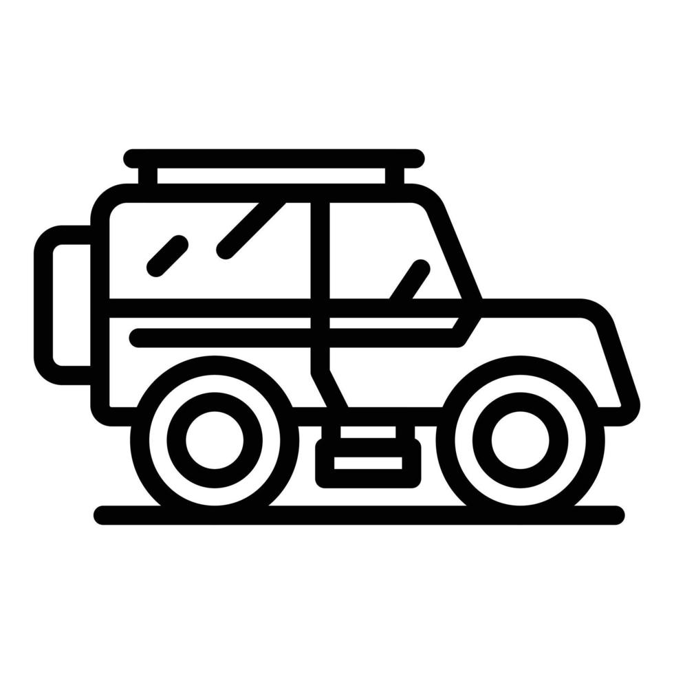 Safari-Jeep-Symbol, Umrissstil vektor